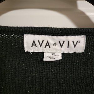 Ava & Viv Black Shimmer Sweater 3x